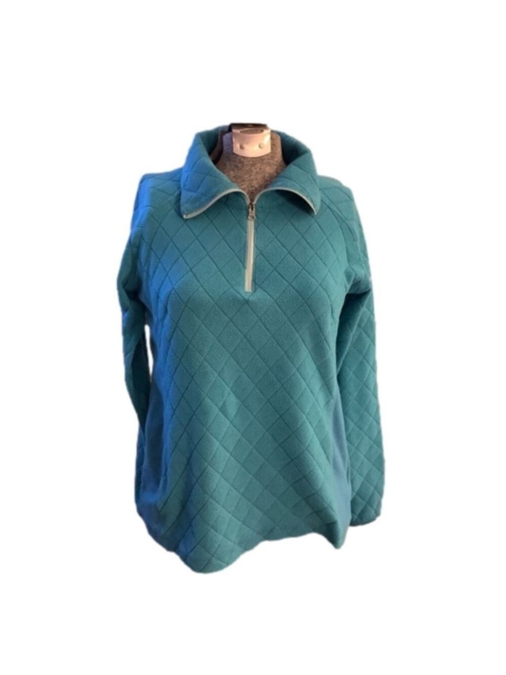 Columbia turquoise pull over sweater size small